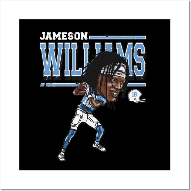 Jameson Williams Detroit Cartoon Wall Art by Buya_Hamkac